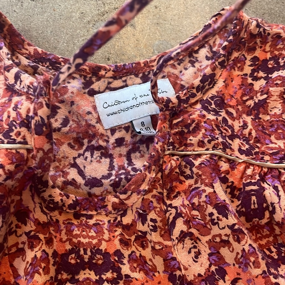 Children of the Tribe luxury Australian brand girls dress floral flowy sz 8/10 - Picture 11 of 11